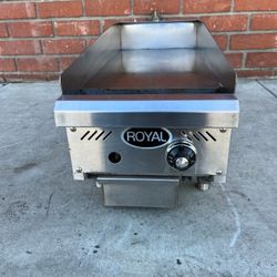 Royal Range RTG-12-NG 12" W Stainless Steel Natural Gas Countertop Griddle - 30,000 BTU