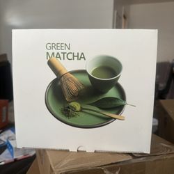 5-Piece Ceramic Matcha Bowl Set, Includes Bamboo Whisk, Chashaku (Scoop), & Sifter, Mottled Blue