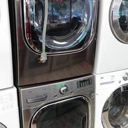 LG Stainless Steel  Washer And Electric Dryer Set For $765