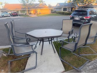 Patio table and chairs