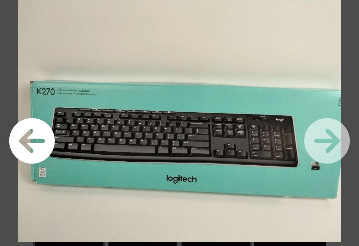 Logitech K270 Wireless Keyboard for Windows, 2.4 GHz Wireless, Full-Size