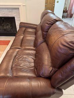 Beautiful Large 3 Seated Brown Sofa