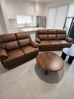BROWN MICROFIBER LIVING ROOM SET 🛋️🤎🛋️