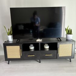 Modern TV Stand + 50” Smart TV Bundle (Great Condition!)