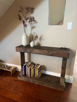 Wooden Farmhouse Console Accent Table