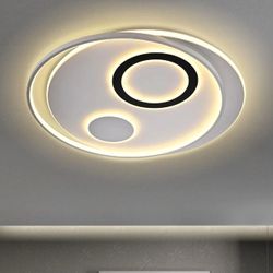 Modern Circle Ceiling Flush Light with Remote 70W 30-inch 4 Circle Ring Design Ceiling Light - Remodeling Needs