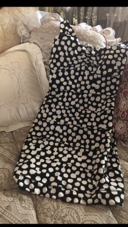 Vintage Black and White Dress Small 