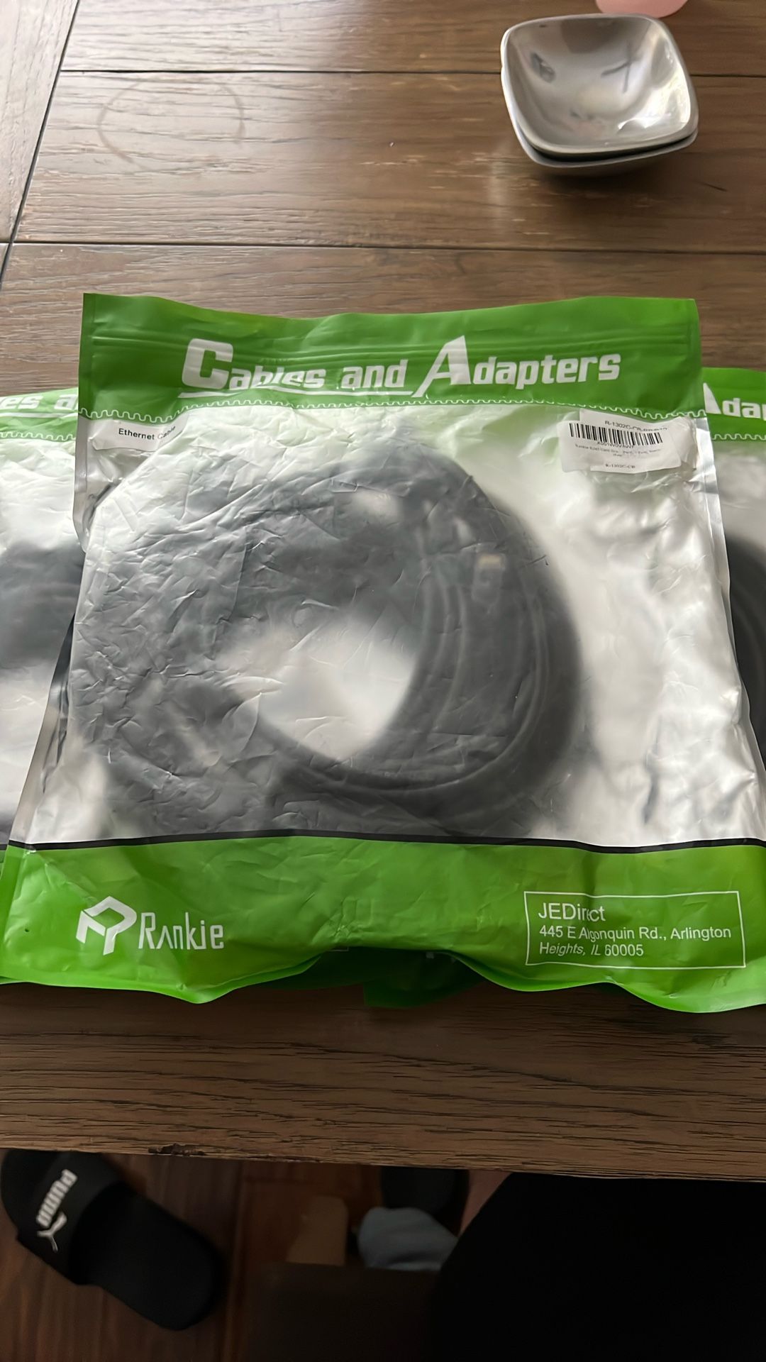 3 Pack Of Ethernet Cable Rankie 7 Feet Black