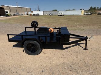 Custom Single Axle Utility Trailer with Reel welding weld