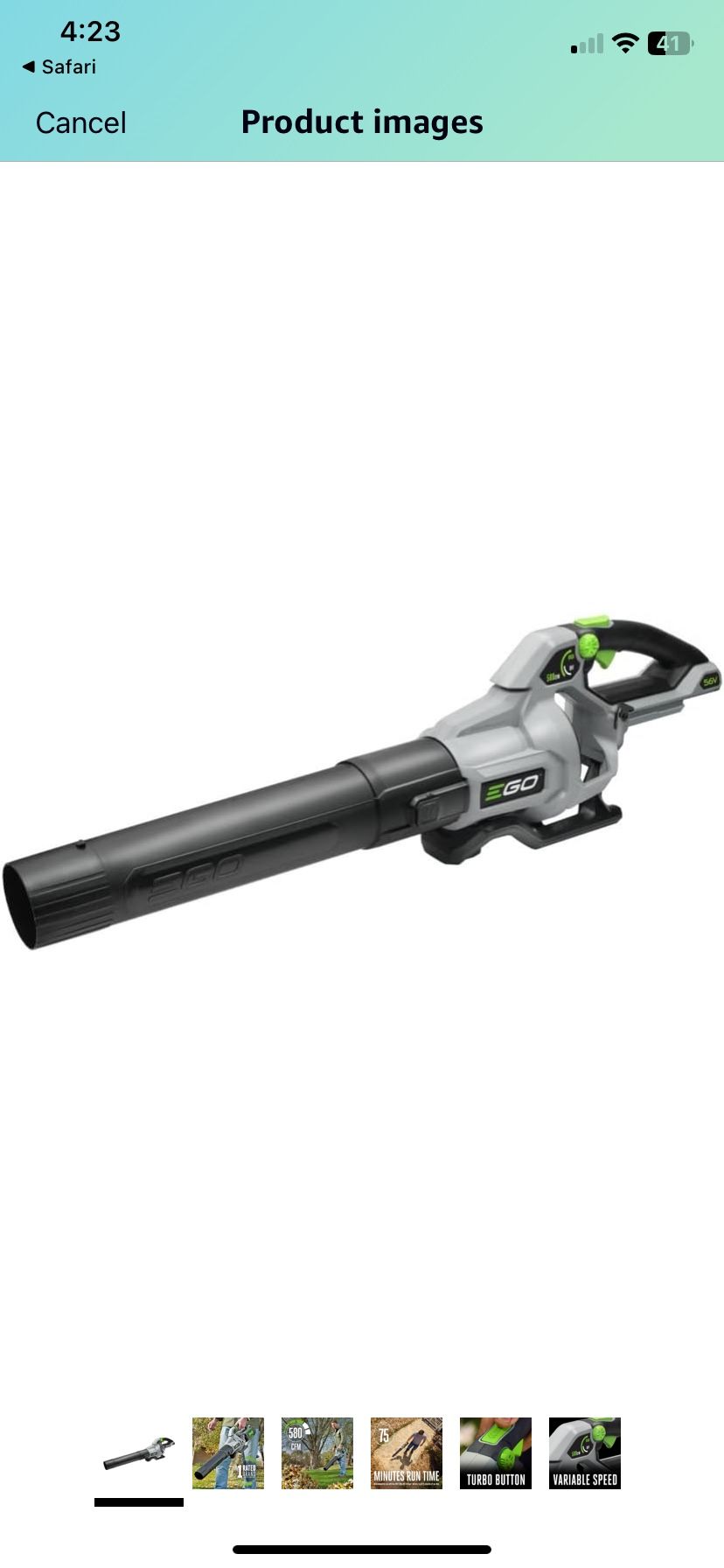 Ego Leaf Blower Tool Only/ With ChargerTrade For Milwaukee