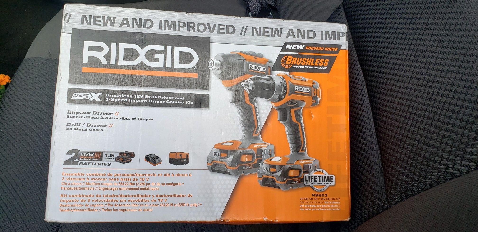 RIDGID 18-Volt Lithium-Ion Cordless Brushless Hammer Drill and Impact Driver 2-Tool Combo Kit with (2) Batteries, Charger