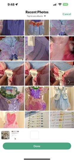 Disneyland Princesses And Characters Costumes New With Tags Purchased At Disneyland Marked Price $65 All Sizes