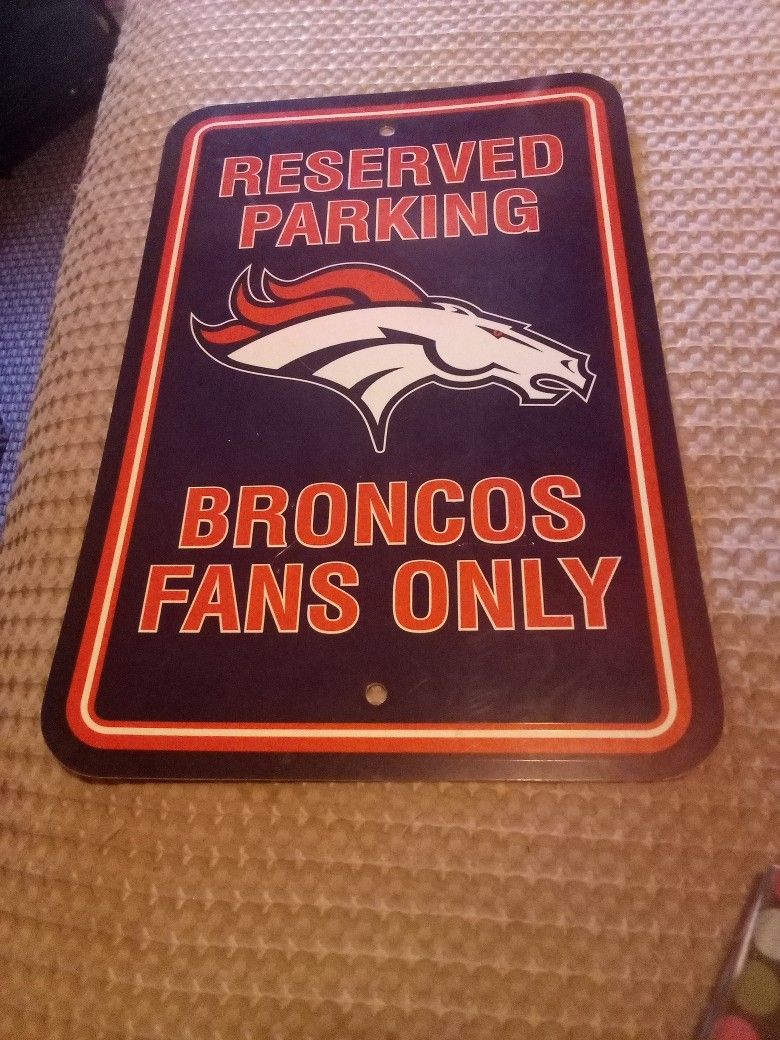 Broncos Plastic Sign