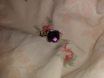 New 925 silver with a purple stone