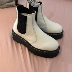 White Platform Doc Martens