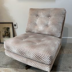 Milo Baughman "Steve Spinner" Armless Swivel Lounge Chair