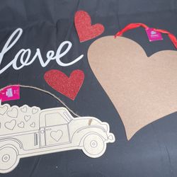 2 NEW Express Your Love! Love Crafting Wall Decor DIY NWT