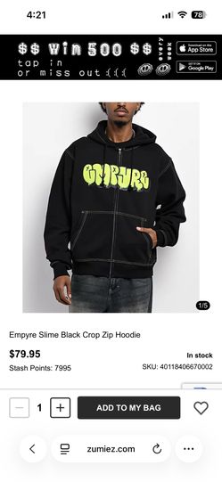 empyre black and green cropped jacket