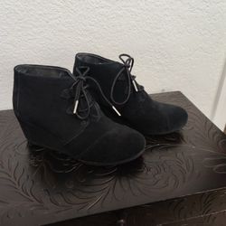 Toms Wedge Faux Suede Boot