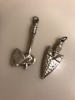 Arrowhead and Tomahawk Charms