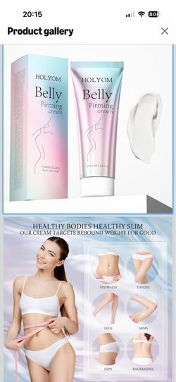 B Flat Belly Firming Cream - Premium Skin Tightening Cream for Stomach，Thighs & Butt， Skin Smoothing Moisturizer for Women and men, 4.22 fl oz Black