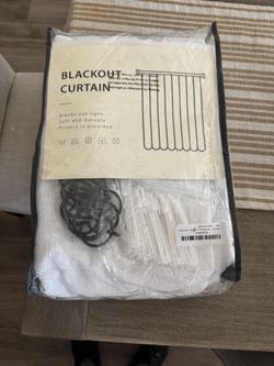 White Blackout Curtain