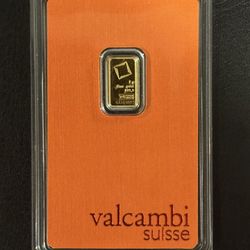 24k Gold Valcambi 1 Gram Gold Bar
