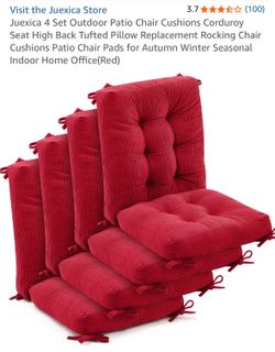 New set of 4 patio chairs cushions