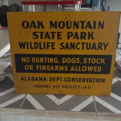 Vintage Wooden Signed From Oak Mountain State Park