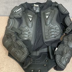 Motorcycle Gear Fox Racing Titan Sport Jacket Motocross/Mountain Bike Body Armor Black Size L