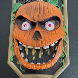 Vintage Halloween Pumpkin Talking Animated Doorbell w/ Spider JUMP SCARE Decor just $10
