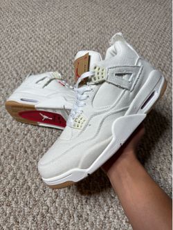 Air Jordan Retro 4 White Levi’s