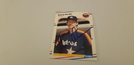Danny Darwin Signed 1988 Fleer Baseball Card