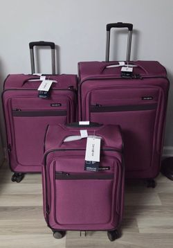 Samsonite Ascella 3.0 Softside Expandable Luggage with Spinner Wheels, 3-Piece Set (20/25/28), Mauve Haze