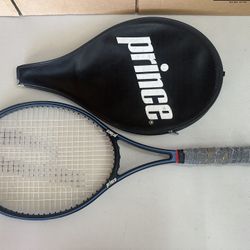 Vintage Prince Pro Series 110 Tennis Racket With Cover 4 5/8 Grip