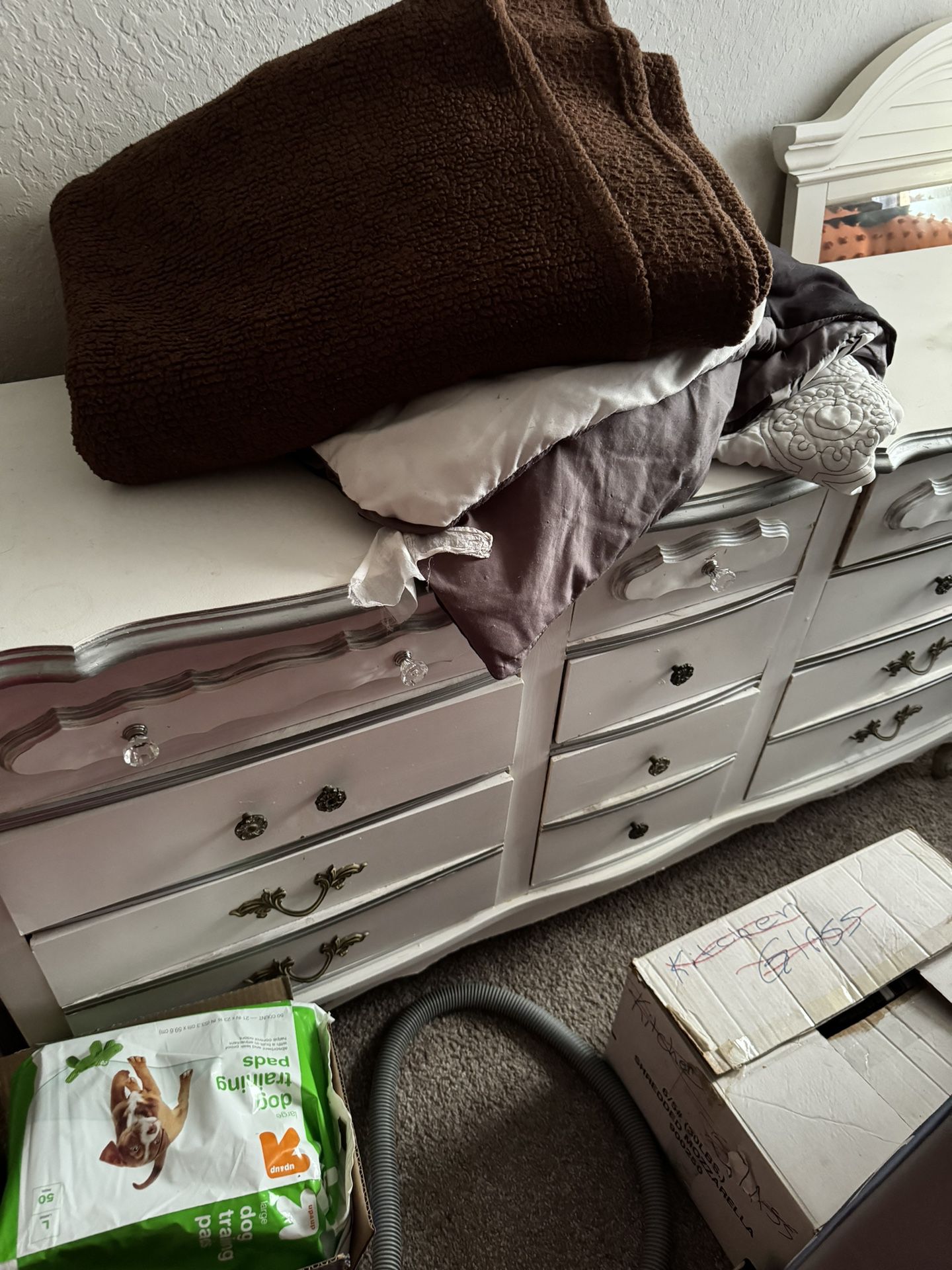 Long White Dresser Without Mirror 