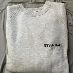 Fear of God Essentials Light Heather Grey Crewneck Sz S