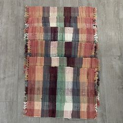 Set of 6 Colorful Woven Placemats 13”x18”