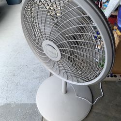 Large Fan With 5 Blades White Adjustable /Oscillates Has  (3) Speeds. Reduced From $30