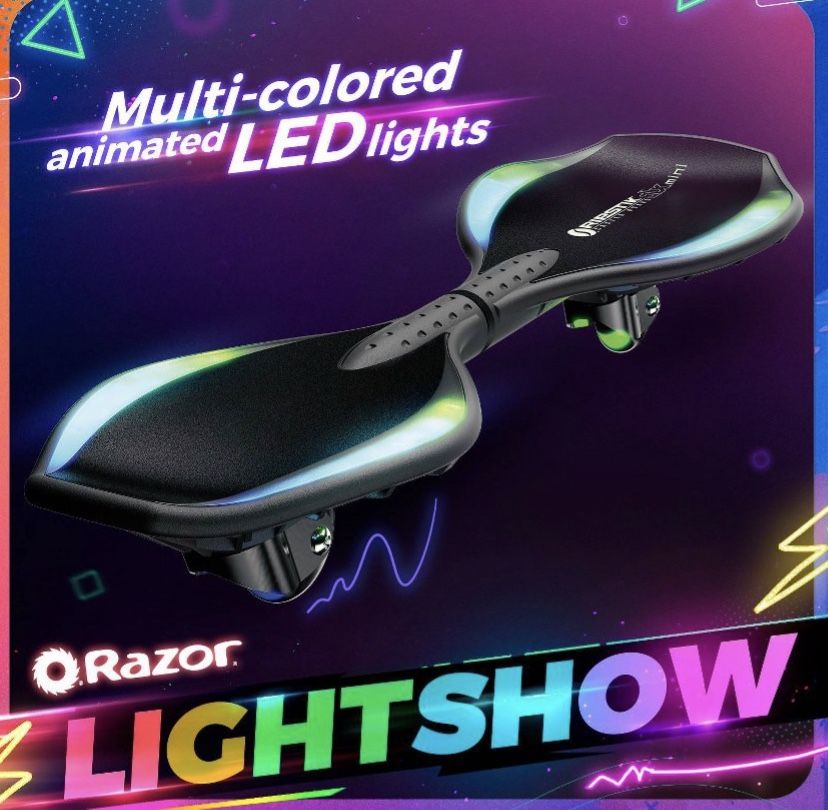 Razor Ripstik DLX Mini Lightshow Caster Board Skateboard Black