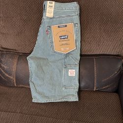 Levi’s 568 Railroad Striped Denim Carpenter Shorts