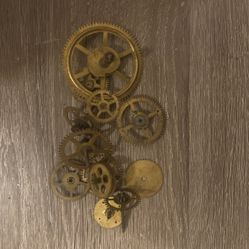 10 Antique. Brass Clock Parts