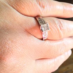 7” 14k Princess Cut Diamond Ring 