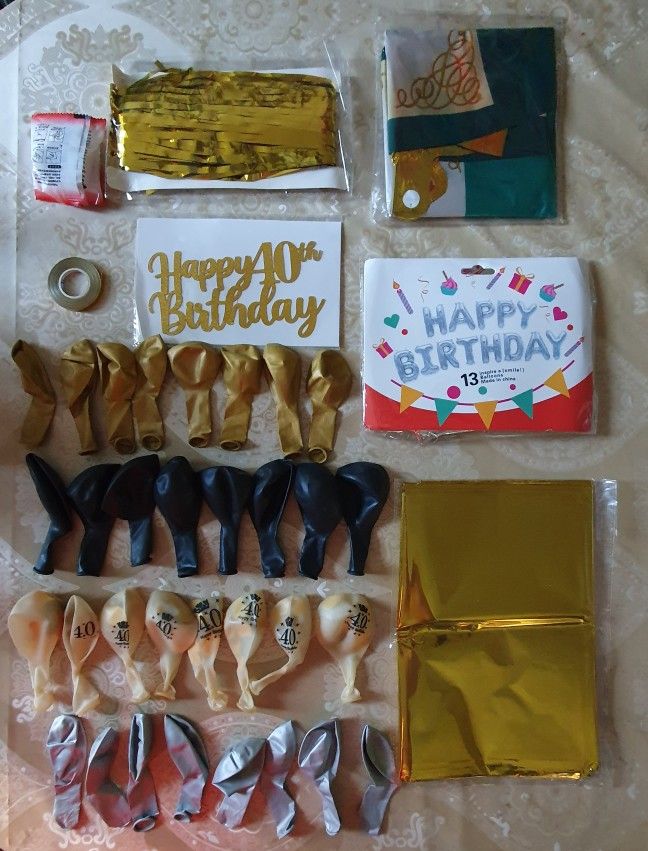 Birthday 40th Party Decorations Kit 