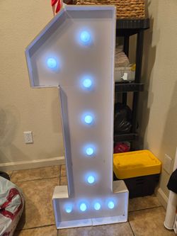 Large Marquee Number 1 Light-Up Sign