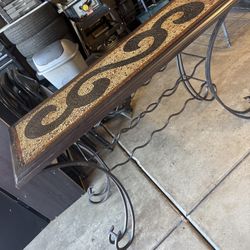 Heavy Wrought Iron Mosaic Entrance/wine Table $100 Gilbert And Ray Rd. Check All Pics And Offers.