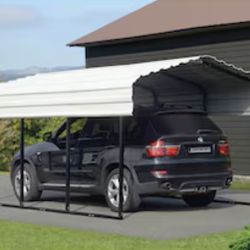 Arrow 10-ft W x 15-ft L x 7-ft H Eggshell Metal Carport with Metal Roof Model #CPH101507 $999 plus tax at Lowe's website new still in the box will do 