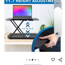 Mount-It! Standing Keyboard Tray, Adjustable Height Keyboard Riser for Desktop