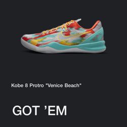 Nike Kobe 8 Protro Venice 2024 Size 3.5 Mens $280