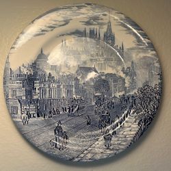 Blue And White Plate Antique